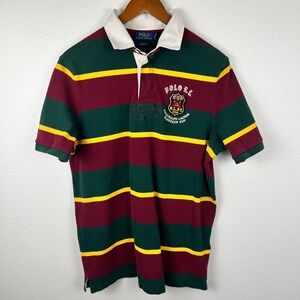 Polo Ralph Lauren Bleecker Cup Classic Fit Polo Rugby Striped Logo Patch